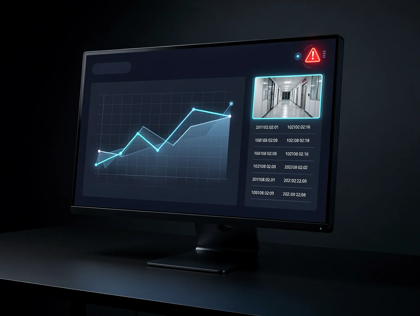 Security dashboard showing system status